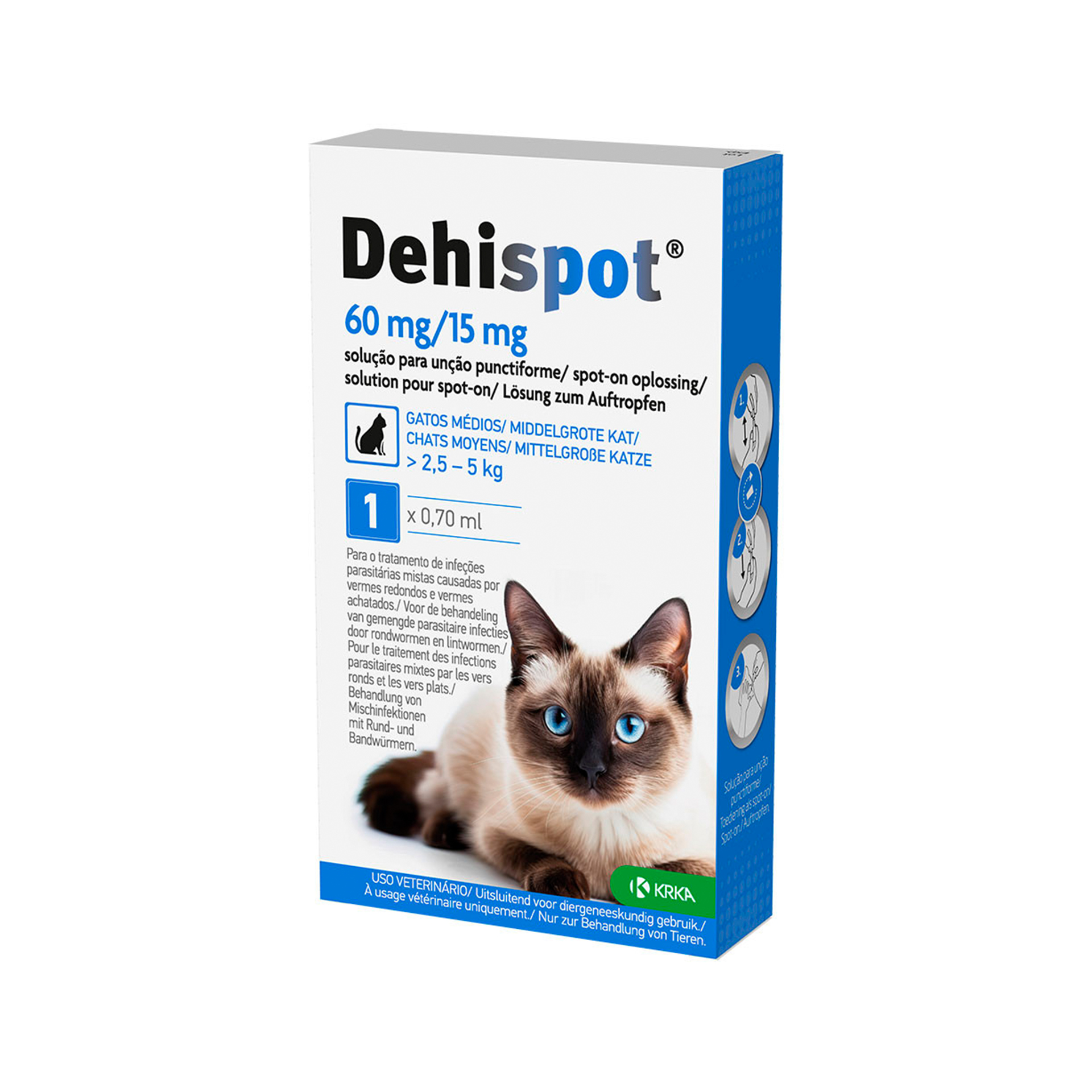 DEHISPOT GATO 60/15MG (2.5-5KG) - 1PP